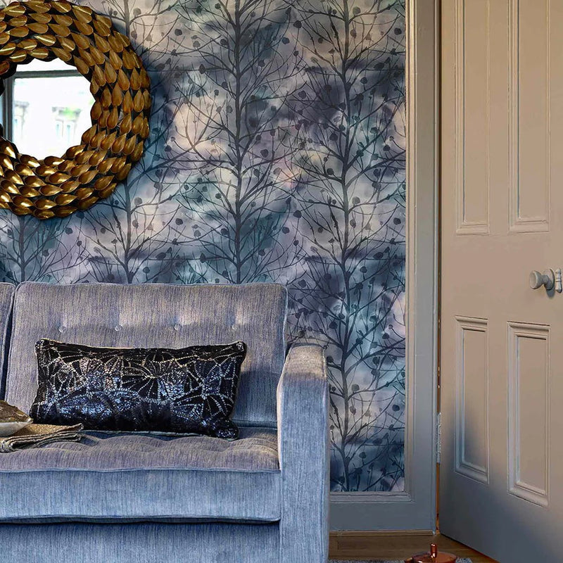 ZEUS 1.4M WIDE-WIDTH WALLPAPER MIDNIGHT by Voyage Maison