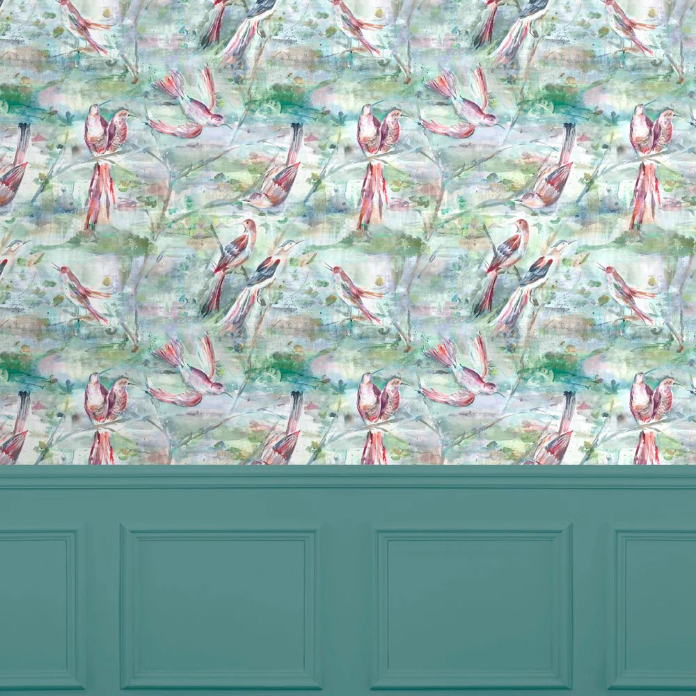 Voyage Maison Voyage Maison Wallpaper Animals Arabella 1.4m Wide Width Wallpaper (By The Metre) in Coral