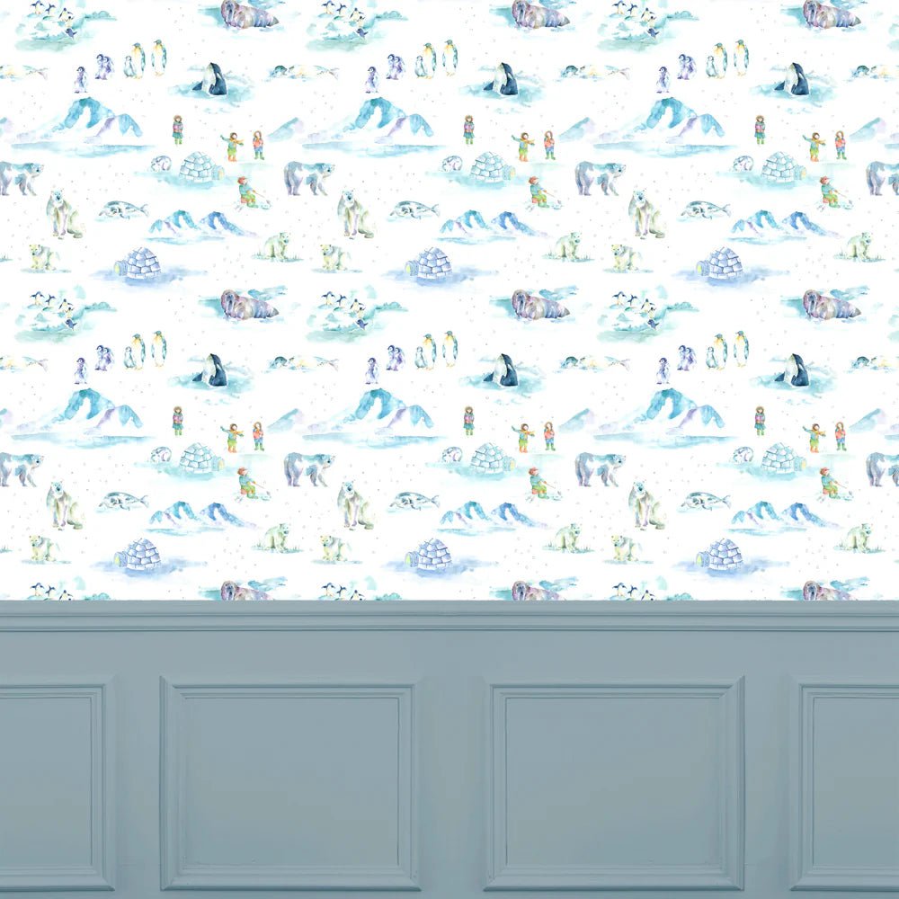 Voyage Maison Voyage Maison Wallpaper Animals Arctic Wonderland 1.4m Wide Width Wallpaper (By The Metre) in Snowball