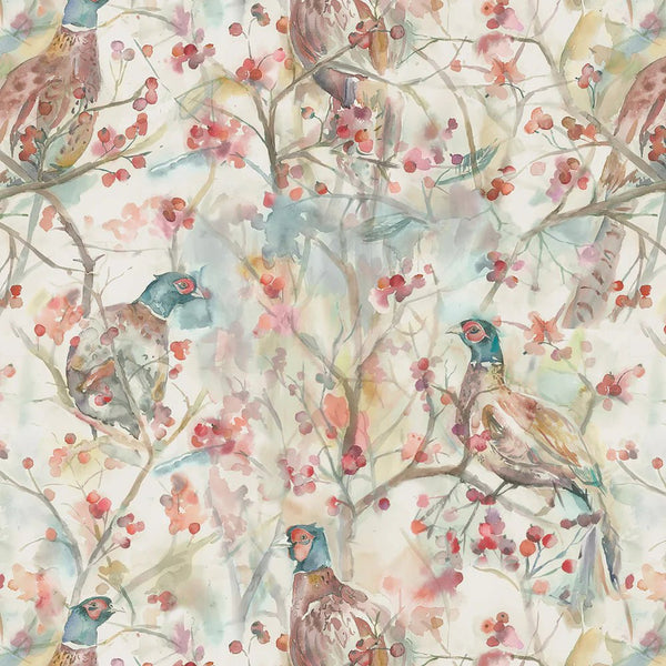 BLACKBERRY ROW 1.4M WIDE-WIDTH WALLPAPER CREAM by Voyage Maison