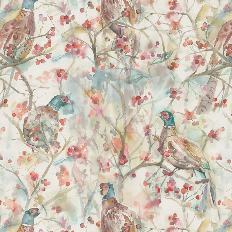 BLACKBERRY ROW 1.4M WIDE-WIDTH WALLPAPER CREAM by Voyage Maison