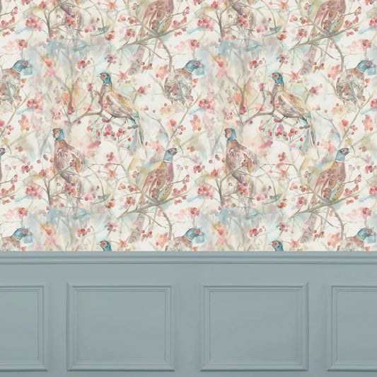 Voyage Maison Voyage Maison Wallpaper Animals BLACKBERRY ROW 1.4M WIDE WIDTH WALLPAPER (BY THE METRE) in CREAM