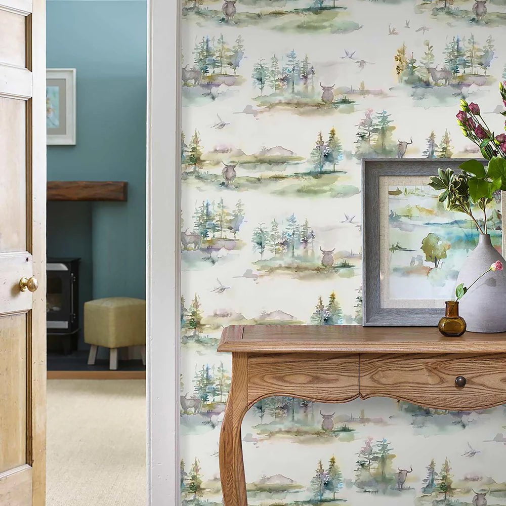 Voyage Maison Voyage Maison Wallpaper Animals Caledonian Forest 1.4m Wide Width Wallpaper (By The Metre) in Topaz