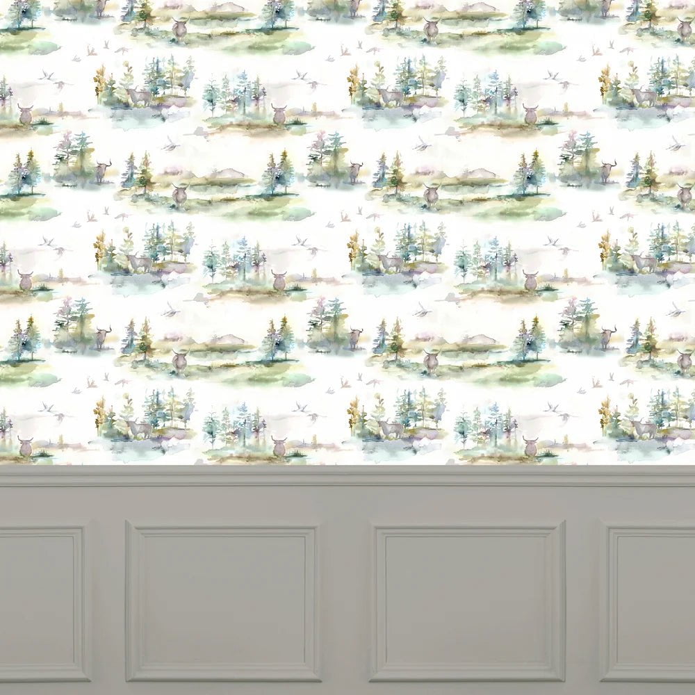 Voyage Maison Voyage Maison Wallpaper Animals Caledonian Forest 1.4m Wide Width Wallpaper (By The Metre) in Topaz