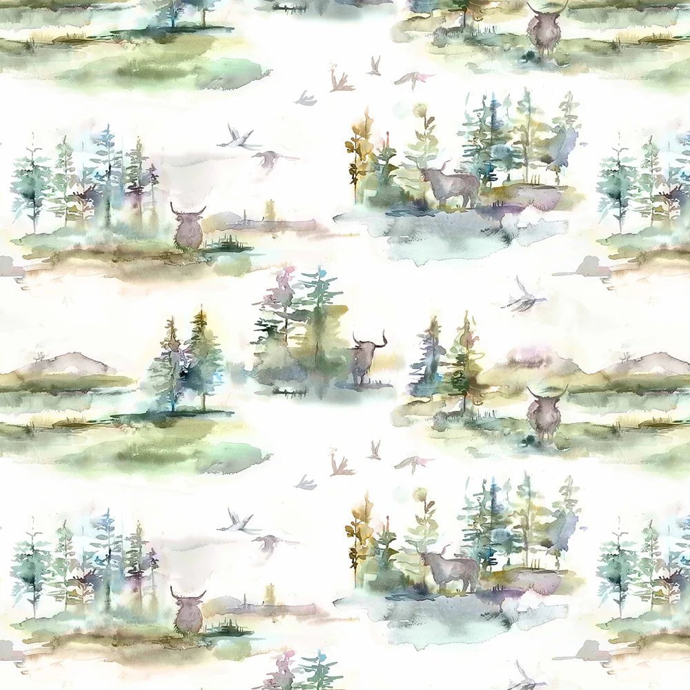 Voyage Maison Voyage Maison Wallpaper Animals Caledonian Forest 1.4m Wide Width Wallpaper (By The Metre) in Topaz