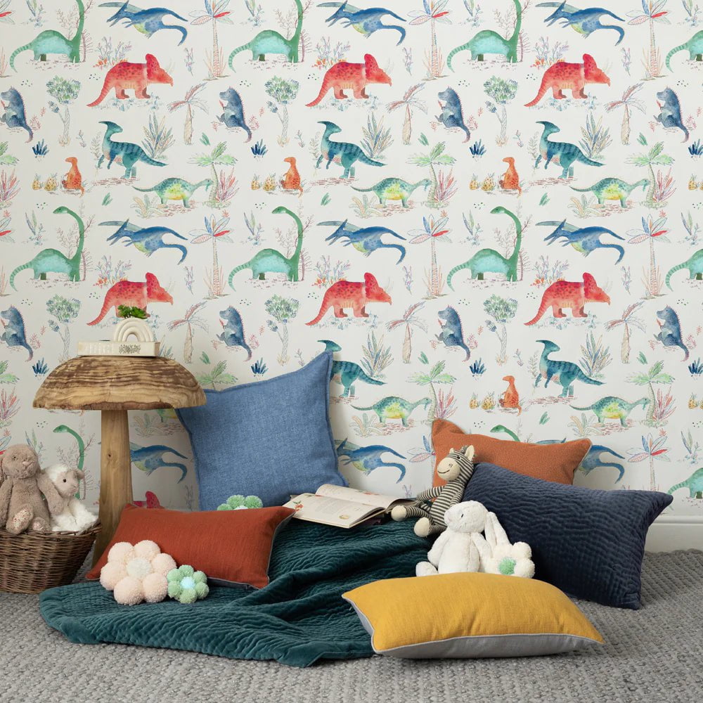 Voyage Maison Voyage Maison Wallpaper Animals DINOS 1.4M WIDE WIDTH WALLPAPER (BY THE METRE) in PRIMARY