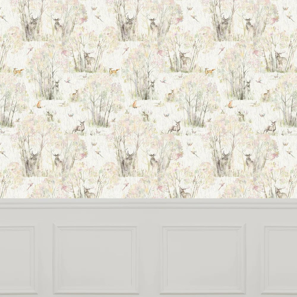 Voyage Maison Voyage Maison Wallpaper Animals ENCHANTED FOREST 1.4M WIDE WIDTH WALLPAPER (BY THE METRE) in CREAM