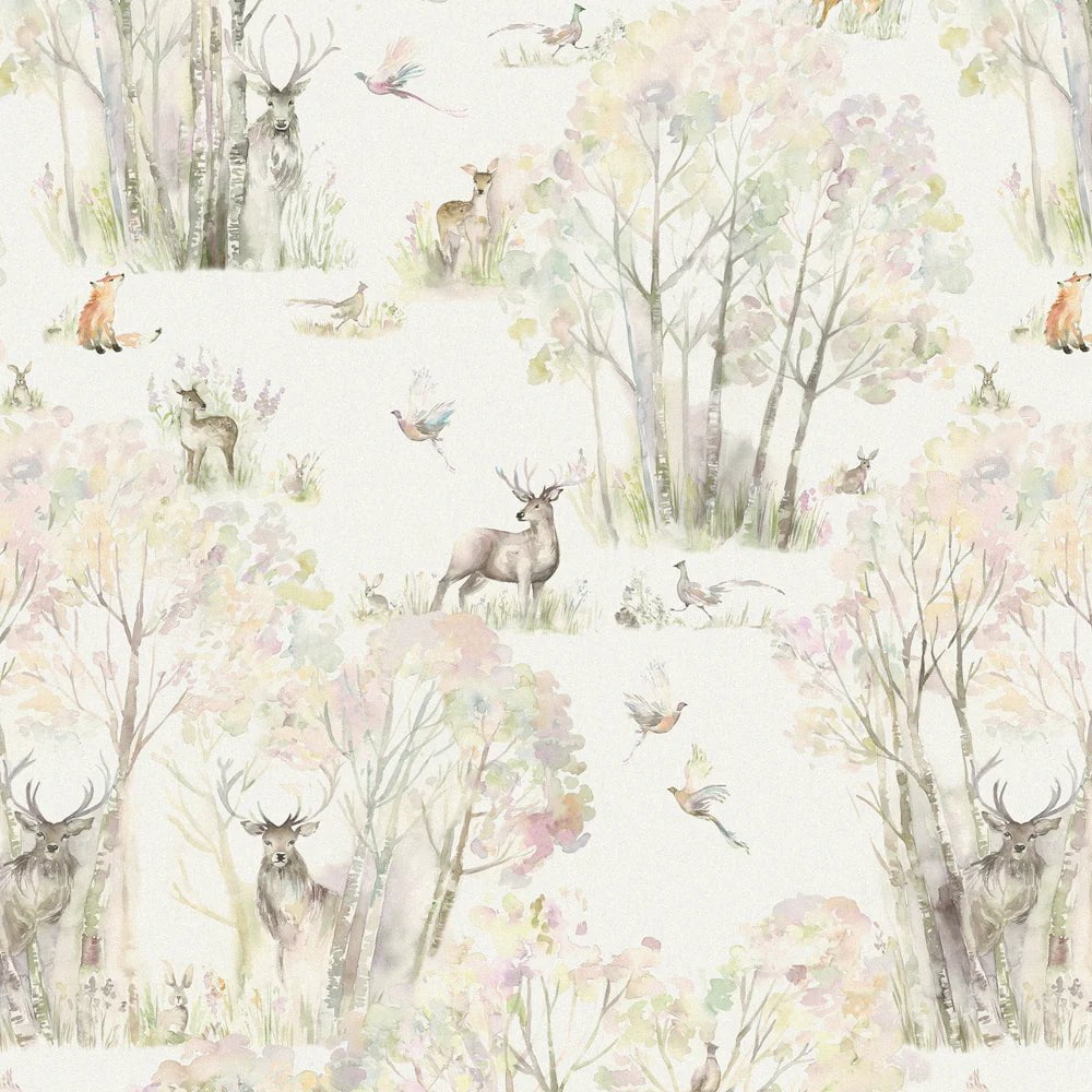 Voyage Maison Voyage Maison Wallpaper Animals ENCHANTED FOREST 1.4M WIDE WIDTH WALLPAPER (BY THE METRE) in CREAM