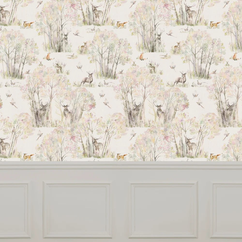 Voyage Maison Voyage Maison Wallpaper Animals ENCHANTED FOREST 1.4M WIDE WIDTH WALLPAPER (BY THE METRE) in LINEN