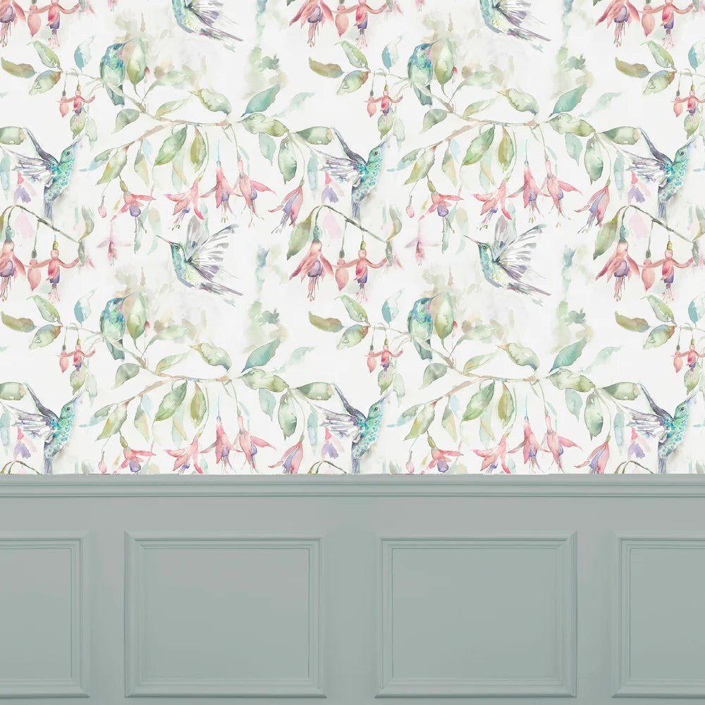 Voyage Maison Voyage Maison Wallpaper Animals Fuchsia Flight 1.4m Wide Width Wallpaper (By The Metre) in Cream