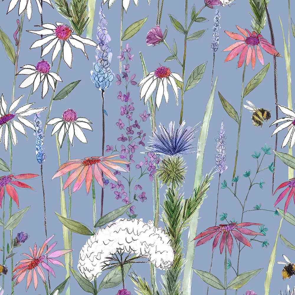 Voyage Maison Voyage Maison Wallpaper Animals HERMIONE 1.4M WIDE WIDTH WALLPAPER (BY THE METRE) in Bluebell