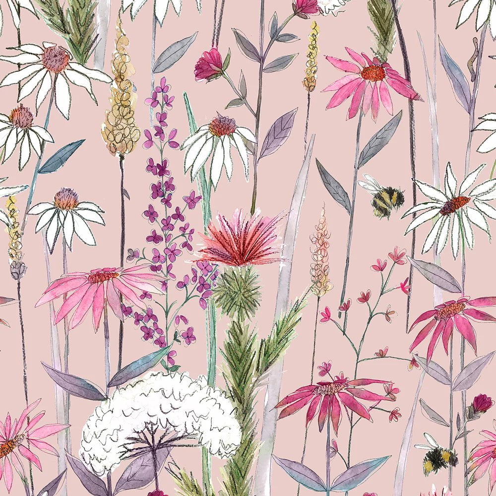 Voyage Maison Voyage Maison Wallpaper Animals HERMIONE 1.4M WIDE WIDTH WALLPAPER (BY THE METRE) in Blush