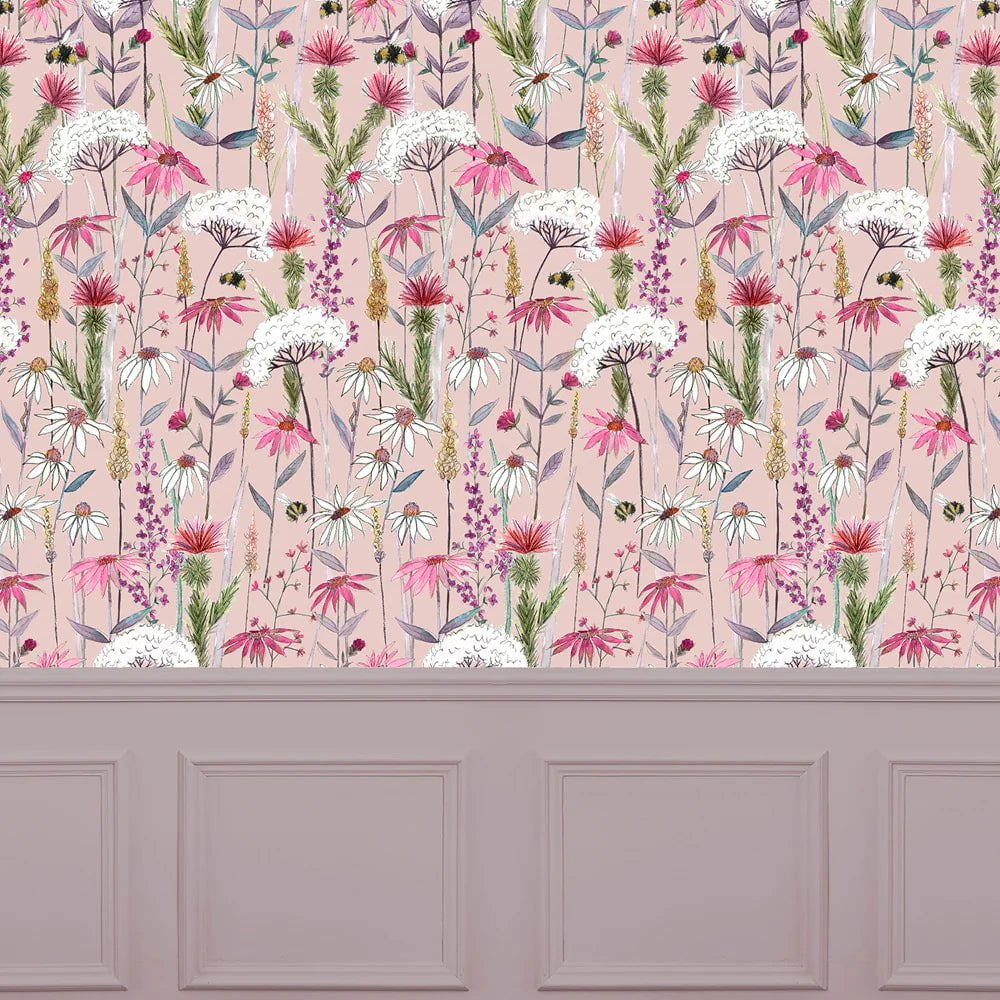 Voyage Maison Voyage Maison Wallpaper Animals HERMIONE 1.4M WIDE WIDTH WALLPAPER (BY THE METRE) in Blush