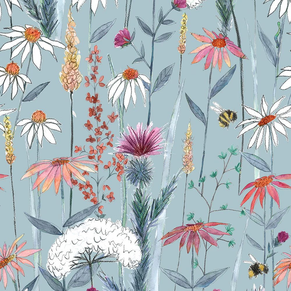 Voyage Maison Voyage Maison Wallpaper Animals HERMIONE 1.4M WIDE WIDTH WALLPAPER (BY THE METRE) in Cornflower