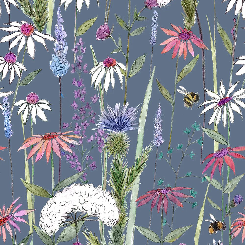 Voyage Maison Voyage Maison Wallpaper Animals HERMIONE 1.4M WIDE WIDTH WALLPAPER (BY THE METRE) in INDIGO