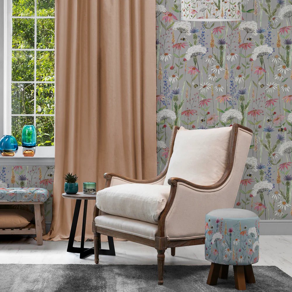 Voyage Maison Voyage Maison Wallpaper Animals HERMIONE 1.4M WIDE WIDTH WALLPAPER (BY THE METRE) in Silver