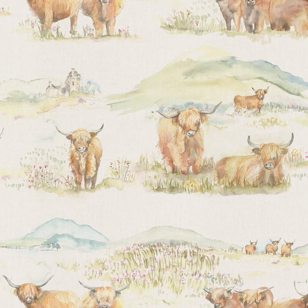 HIGHLAND 1.4M WIDE-WIDTH WALLPAPER BROWN by Voyage Maison.