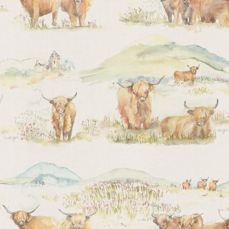 HIGHLAND 1.4M WIDE-WIDTH WALLPAPER BROWN by Voyage Maison.