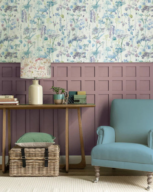 ILINIZAS 1.4M WIDE-WIDTH WALLPAPER VIOLET by Voyage Maison