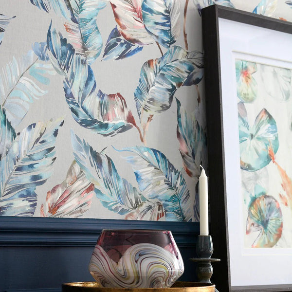 MIZUNA 1.4M WIDE-WIDTH WALLPAPER COBALT by Voyage Maison.