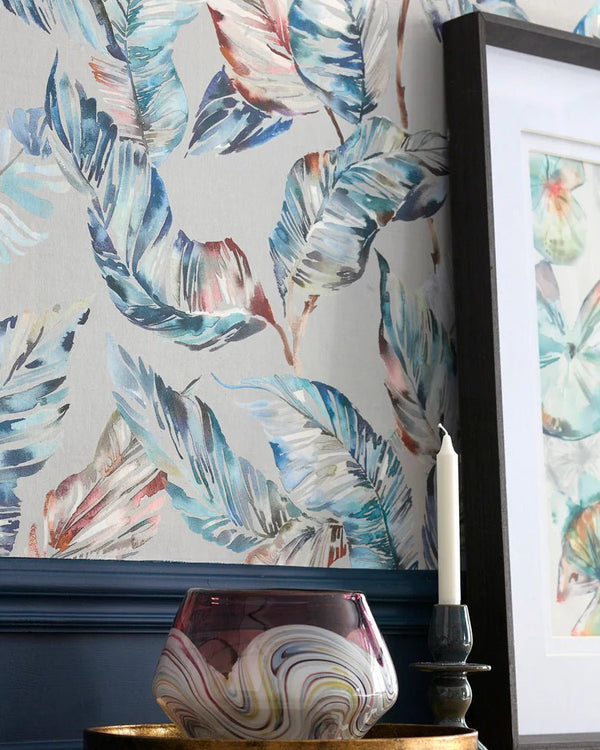 MIZUNA 1.4M WIDE-WIDTH WALLPAPER COBALT by Voyage Maison.