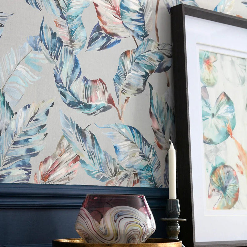 MIZUNA 1.4M WIDE-WIDTH WALLPAPER COBALT by Voyage Maison.