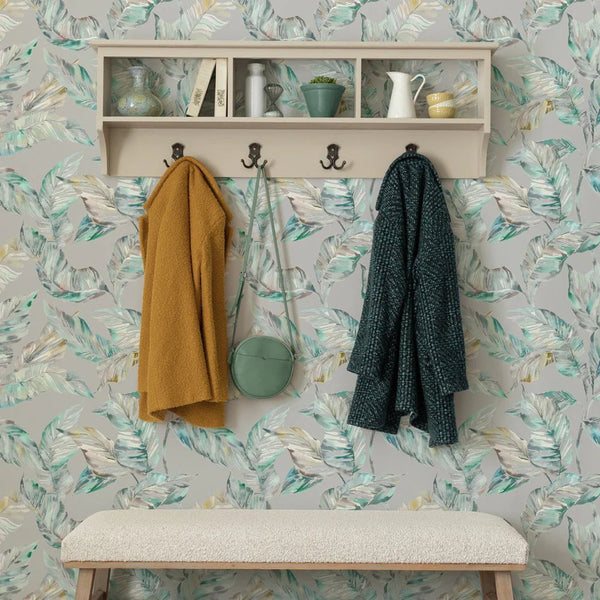 MIZUNA 1.4M WIDE-WIDTH WALLPAPER EMERALD by Voyage Maison