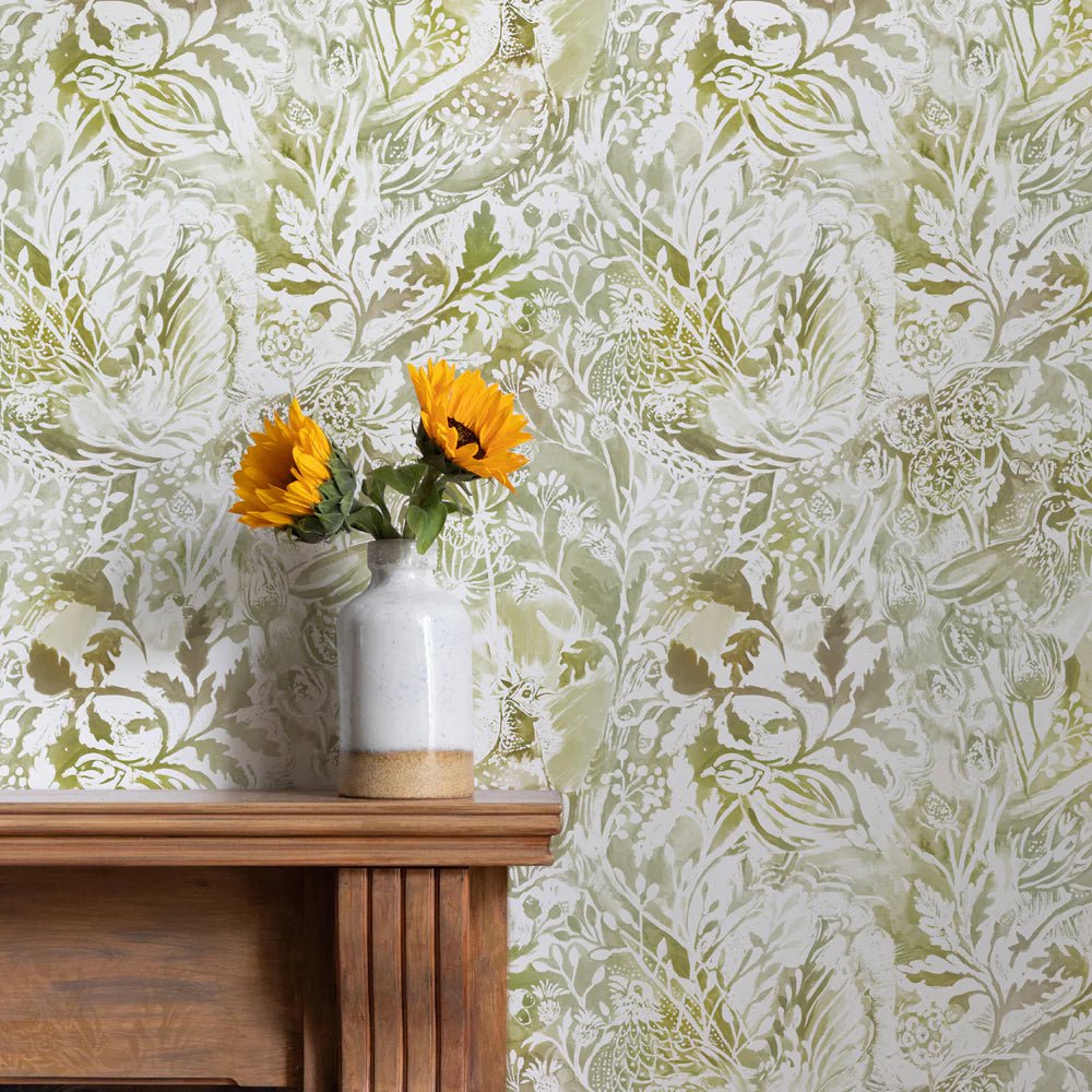 Voyage Maison Voyage Maison Wallpaper Animals Rothesay 1.4m Wide Width Wallpaper (By The Metre) in Mustard