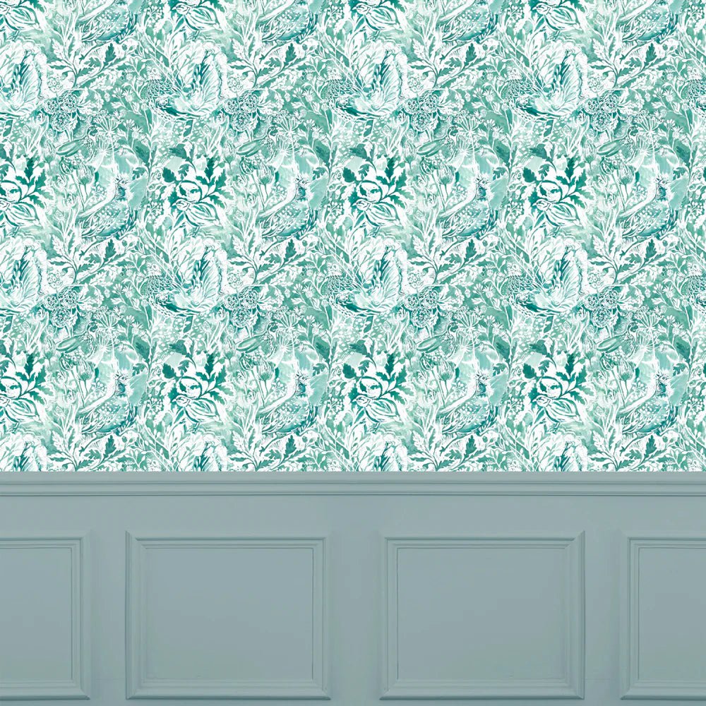 Voyage Maison Voyage Maison Wallpaper Animals Rothesay 1.4m Wide Width Wallpaper (By The Metre) in Robins Egg