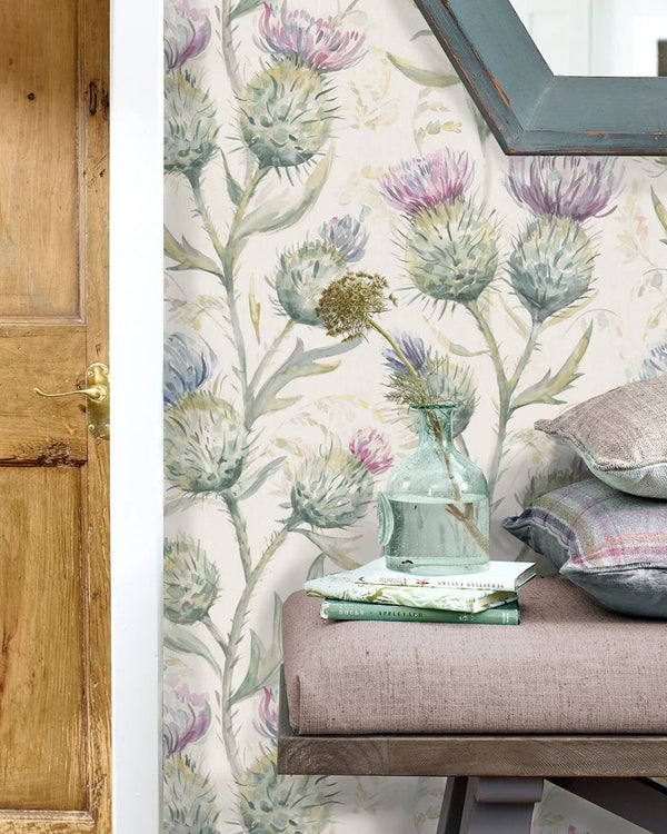 THISTLE GLEN 1.4M WIDE-WIDTH WALLPAPER SPRING by Voyage Maison
