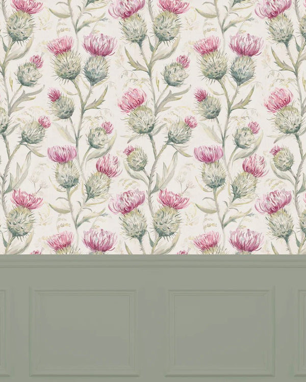 THISTLE GLEN 1.4M WIDE-WIDTH WALLPAPER SUMMER by Voyage Maison.