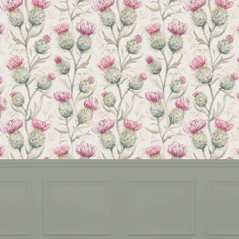 THISTLE GLEN 1.4M WIDE-WIDTH WALLPAPER SUMMER by Voyage Maison.