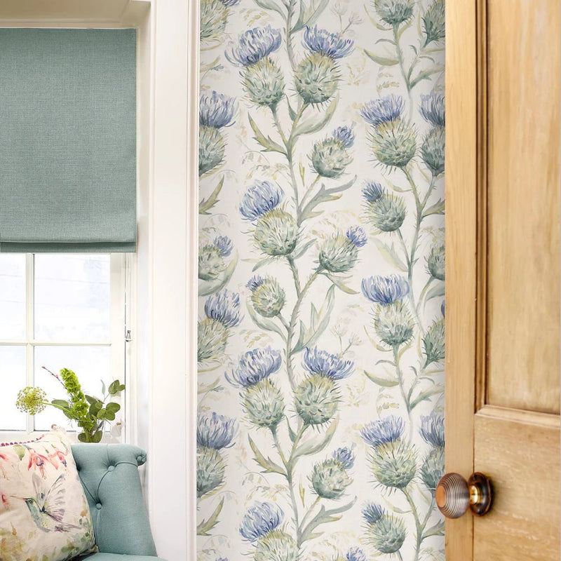 THISTLE GLEN 1.4M WIDE-WIDTH WALLPAPER WINTER by Voyage Maison