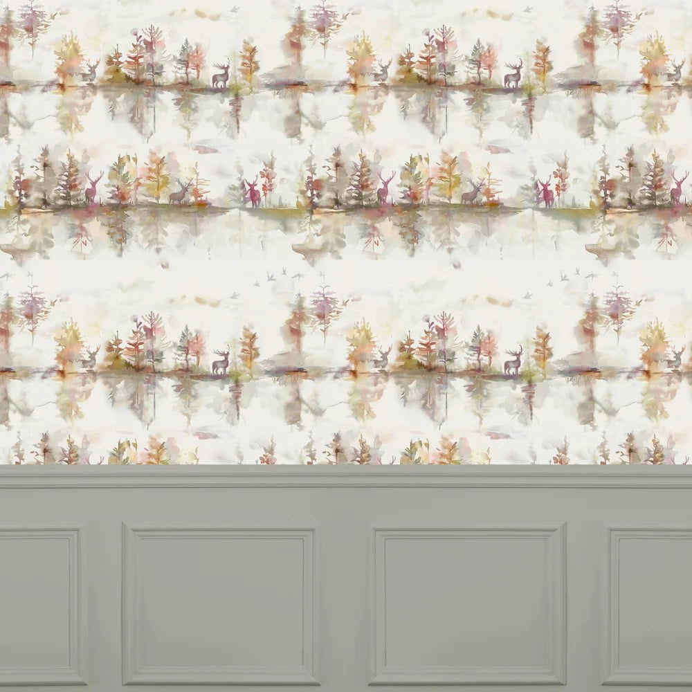 Voyage Maison Voyage Maison Wallpaper Animals Wilderness 1.4m Wide Width Wallpaper (By The Metre) in Plum