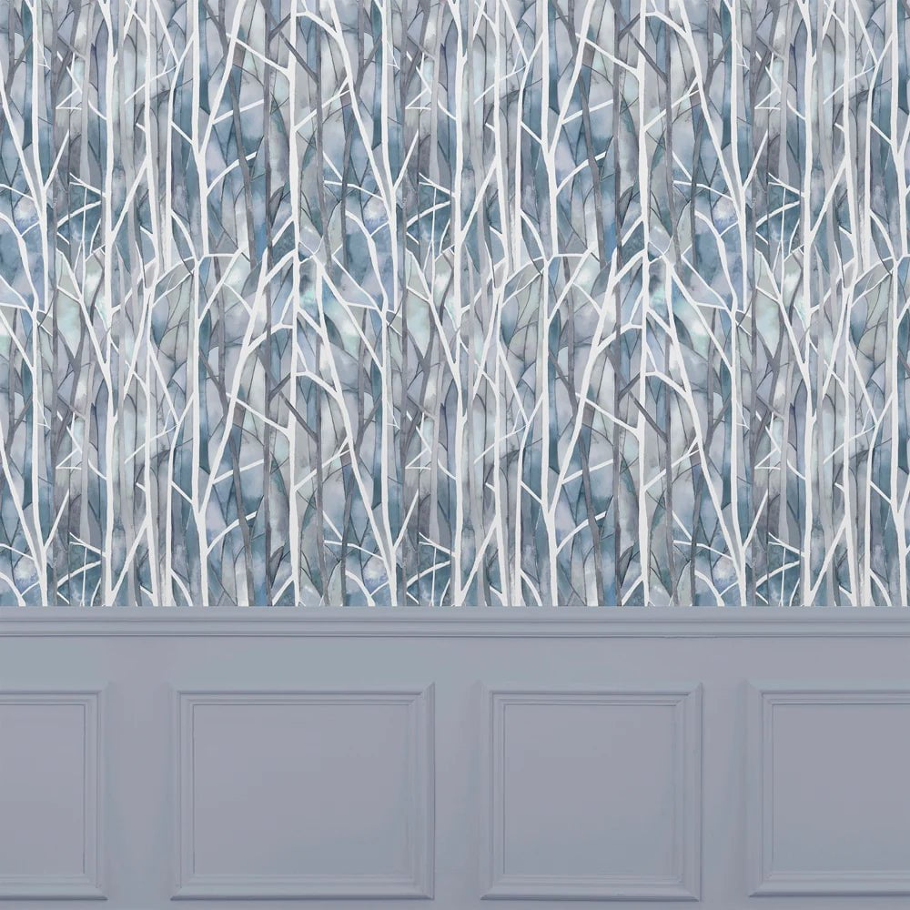 Voyage Maison Voyage Maison Wallpaper Animals Woodbury 1.4m Wide Width Wallpaper (By The Metre) in Skylark