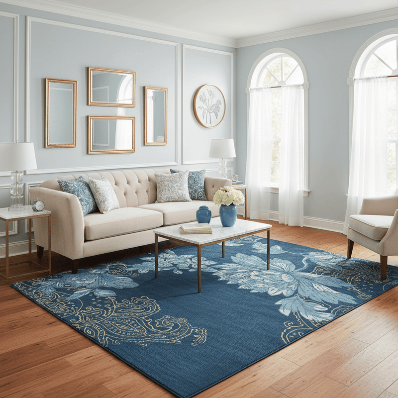 FABLED FLORAL PURE NEW WOOL RUG by Wedgwood (Brink & Campman)
