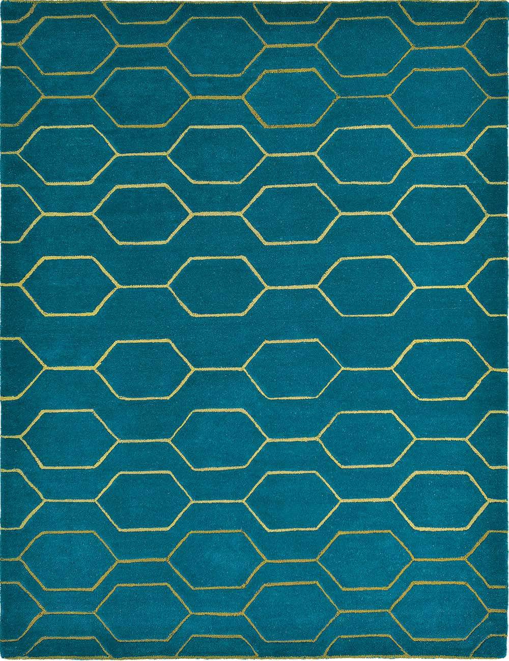 Wedgwood (Brink & Campman) Designer Rugs 120cm x 180cm / Teal Wedgwood Arris Pure New Wool/Viscose Rug (available in Grey or Teal) by Brink & Campman