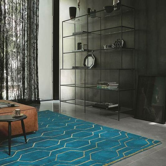 Wedgwood (Brink & Campman) Designer Rugs Wedgwood Arris Pure New Wool/Viscose Rug (available in Grey or Teal) by Brink & Campman