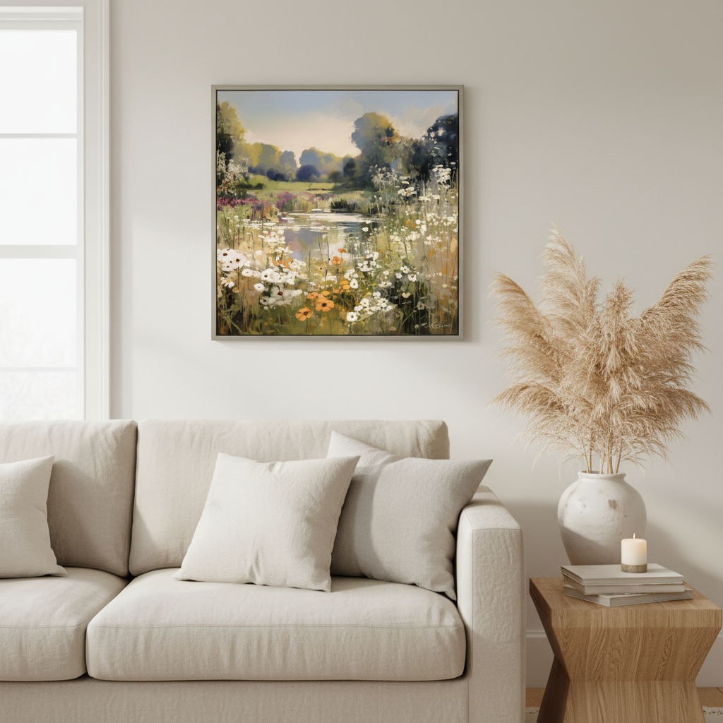 WILDFLOWER REFLECTIONS FRAMED CANVAS Curated by simply Hazel