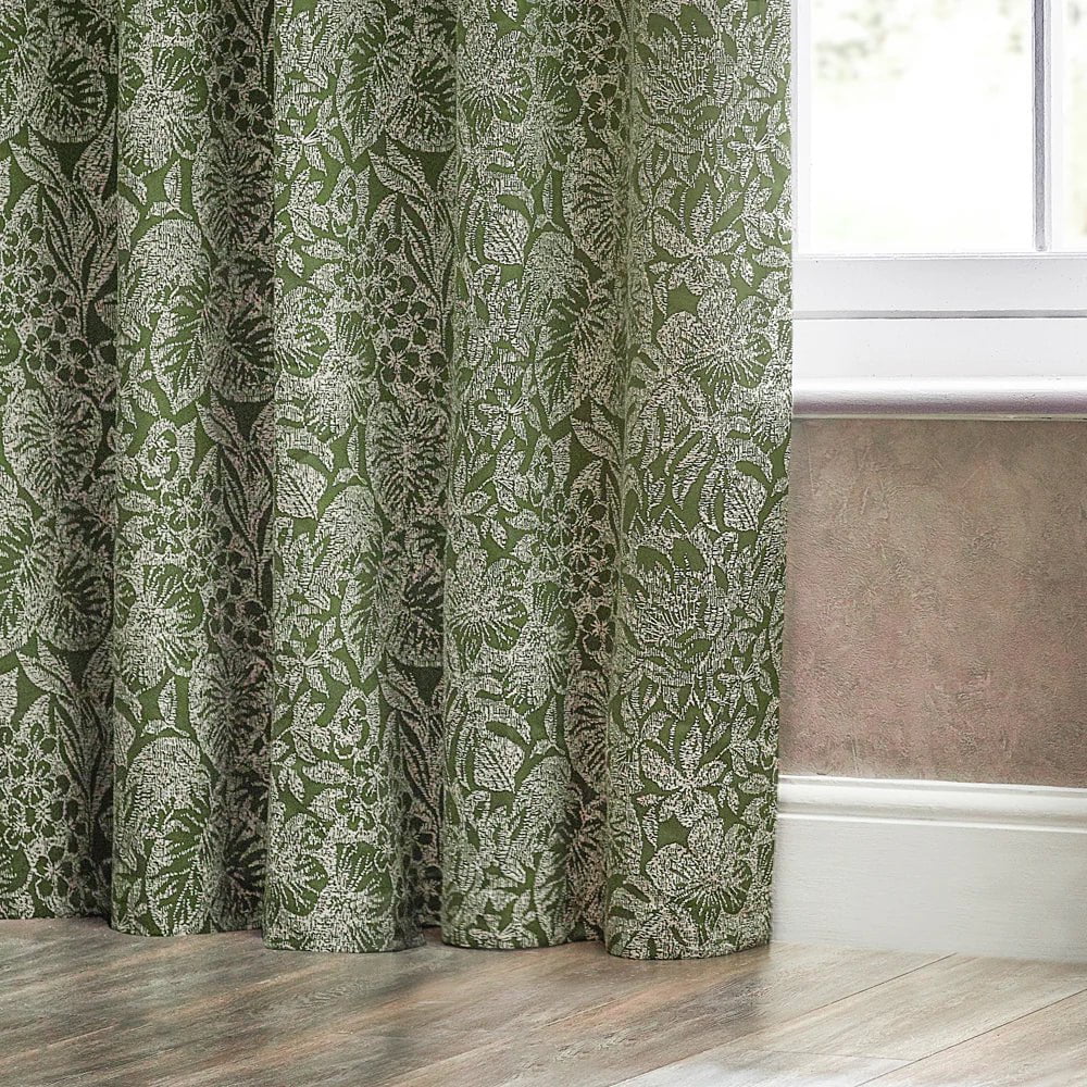 Wylder Curtains Bali Eyelet Curtains in Olive (229cm x 229cm)