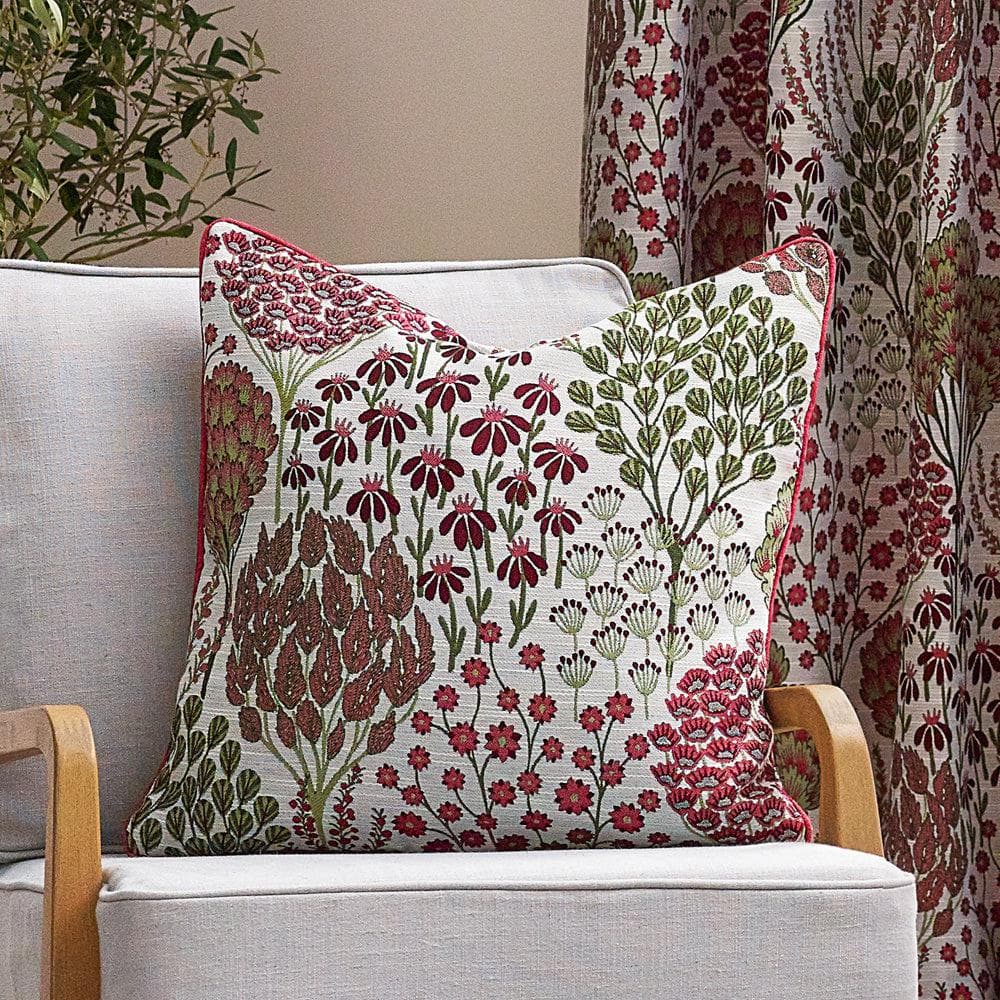 Wylder Cushions Rednut Ophelia Floral Jacquard feather filled Cushion (3 colours to choose from)