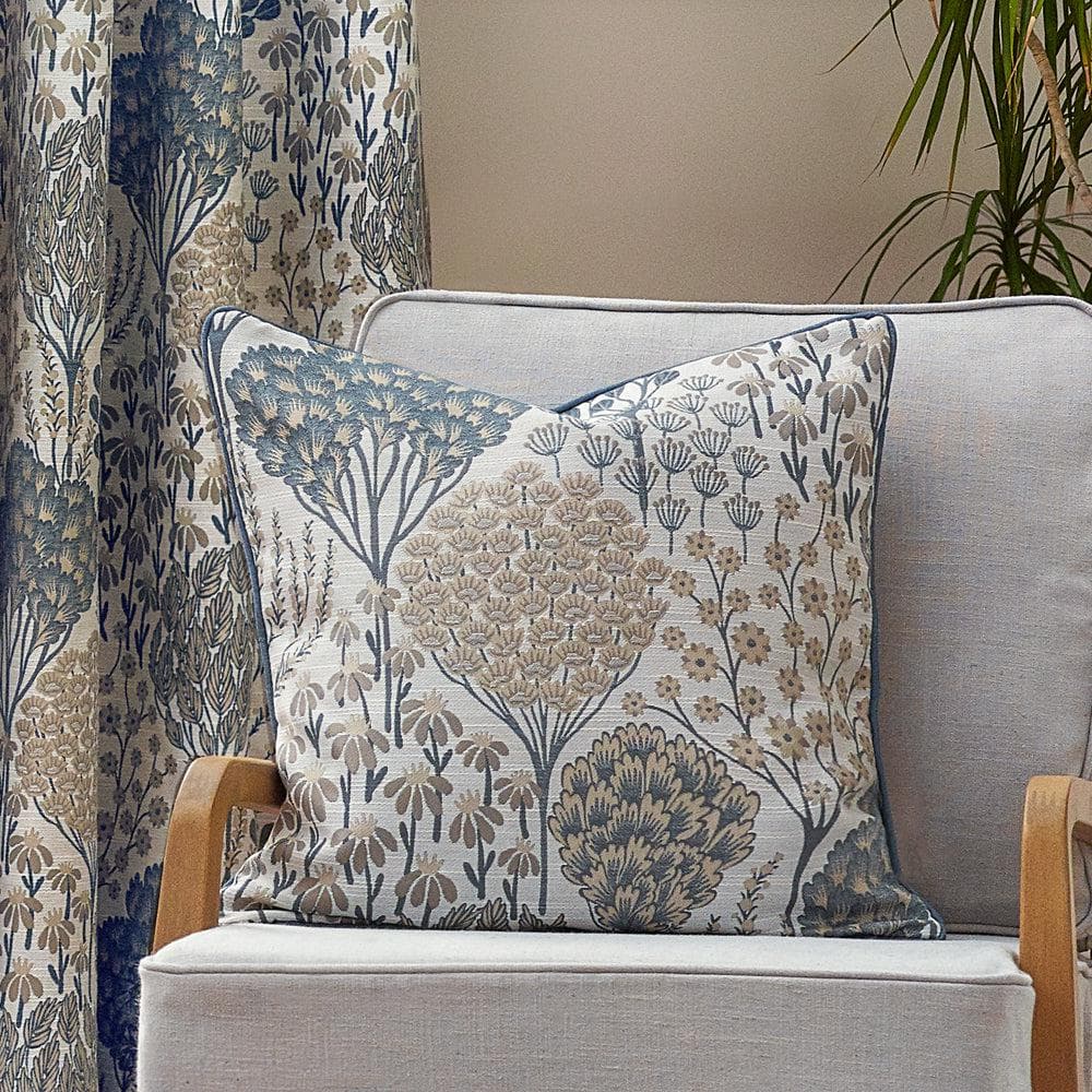 Wylder Cushions Wedgewood Ophelia Floral Jacquard feather filled Cushion (3 colours to choose from)