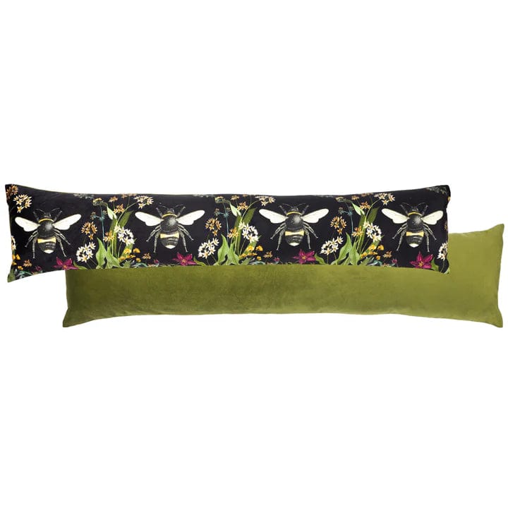 Wylder Interior Design Range Midnight Garden Bee Draught Excluder Black