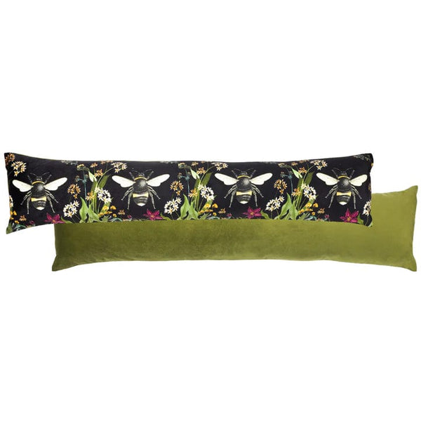 Midnight Garden Bee Draught Excluder Black by Wylder