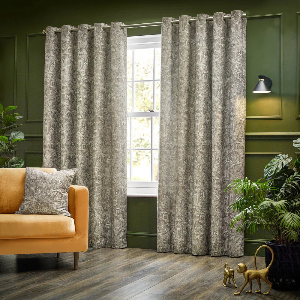 Wylder Linen Bengal Eyelet Curtains by Wylder (4 colours to choose from)  (90x90inch / 229x229cm)