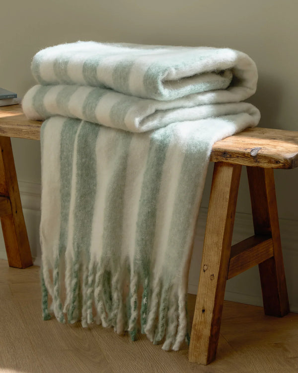BEECHWOOD WOVEN STRIPE THROW  by Wylder