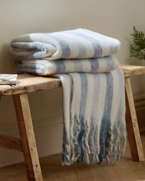 BEECHWOOD WOVEN STRIPE THROW  by Wylder