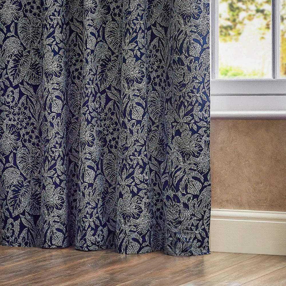 Wylder (Riva Home) Curtains Bali Eyelet Curtains in Midnight (229cm x 229cm)