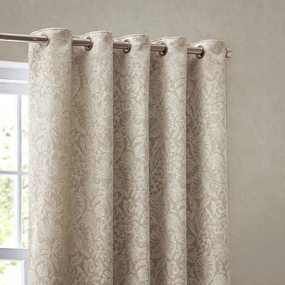 Wylder (Riva Home) Curtains Bali Eyelet Curtains in Natural (229cm x 229cm)