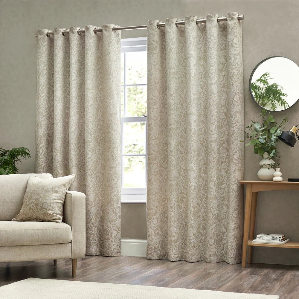 Wylder (Riva Home) Curtains Bali Eyelet Curtains in Natural (229cm x 229cm)